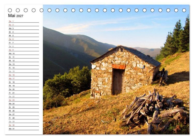Produktbild: Jakobsweg - Camino Primitivo (Tischkalender 2027 DIN A5 quer), CALVENDO Monatskalender