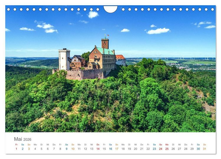 Produktbild: Rennsteig - Weitwanderweg (Wandkalender 2026 DIN A4 quer), CALVENDO Monatskalender