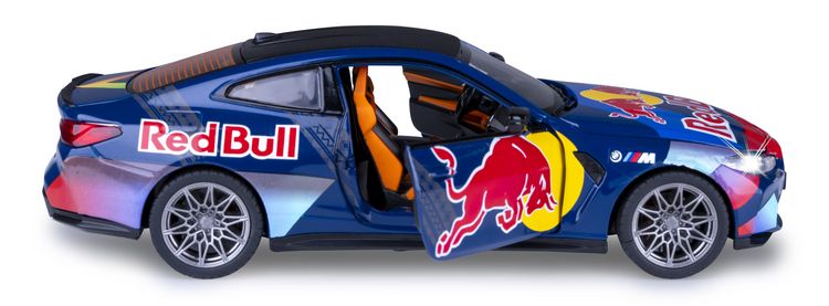 Produktbild: BMW M4 Diecast 1:24 blau inkl. Knopfzellen