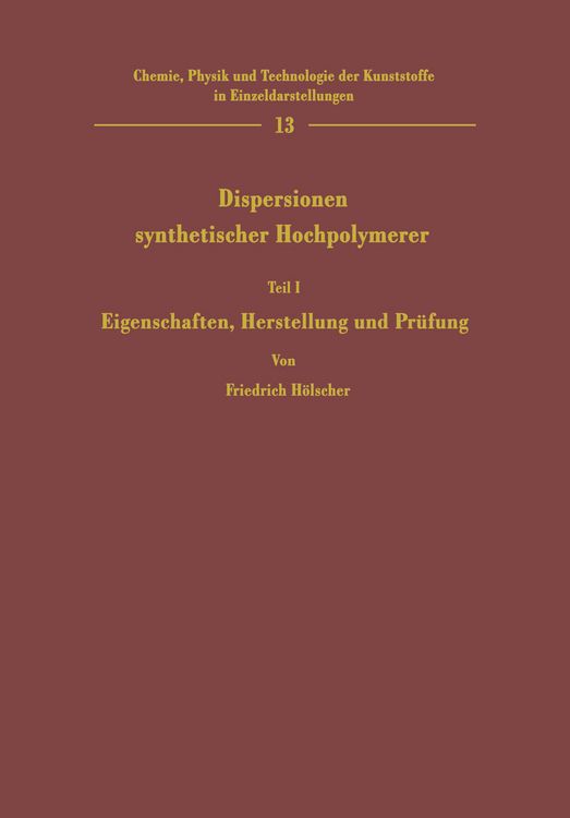 Produktbild: Dispersionen synthetischer Hochpolymerer