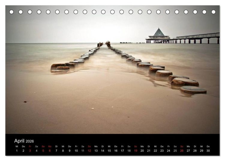 Produktbild: Usedom 2026 Rendezvous zwischen Ahlbeck und Heringsdorf (Tischkalender 2026 DIN A5 quer), CALVENDO Monatskalender