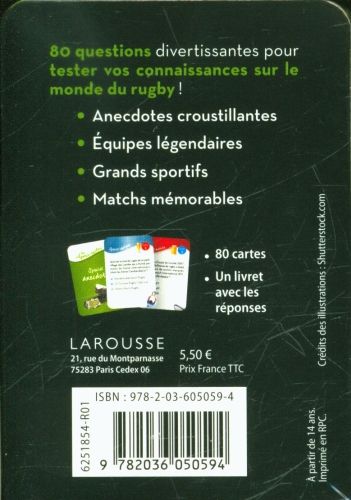 Produktbild: Ap&eacute;ro-cartes sp&eacute;cial rugby