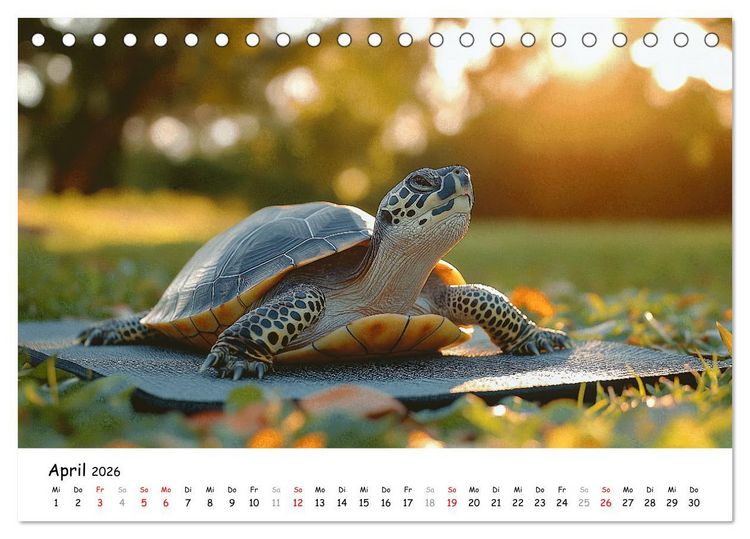 Produktbild: CHILL MAL - Entspannte Schildkr&ouml;ten beim Faulenzen (Tischkalender 2026 DIN A5 quer), CALVENDO Monatskalender