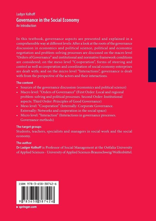 Produktbild: Governance in the Social Economy