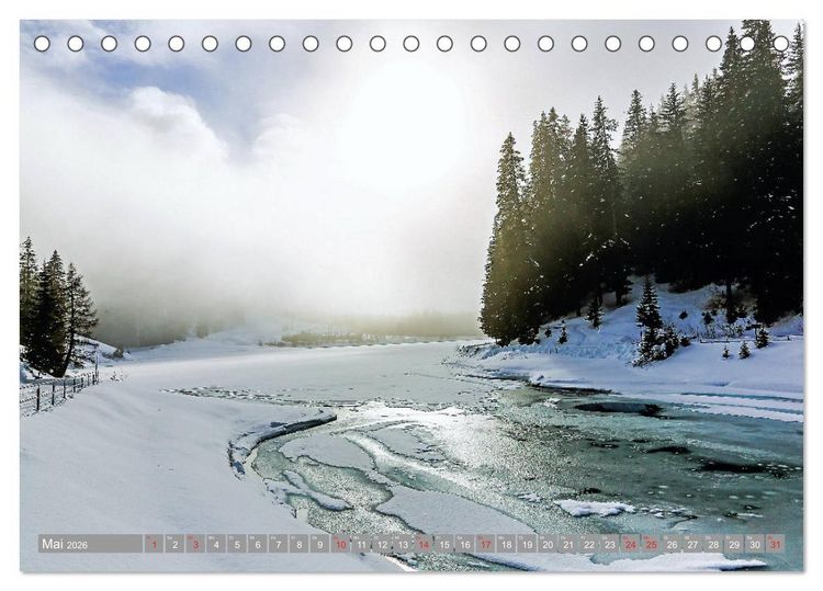 Produktbild: AROSA im Winter (Tischkalender 2026 DIN A5 quer), CALVENDO Monatskalender