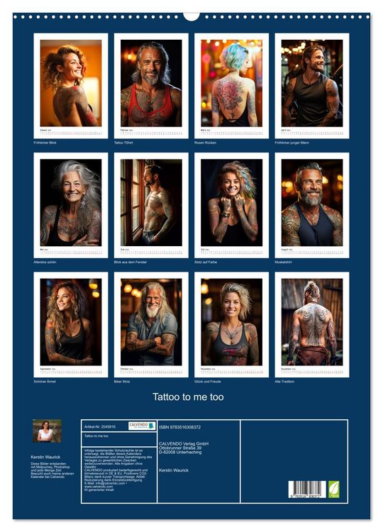 Produktbild: Tattoo to me too (Wandkalender 2026 DIN A2 hoch), CALVENDO Monatskalender