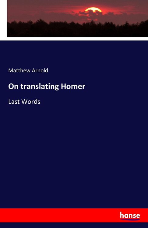 Produktbild: On translating Homer