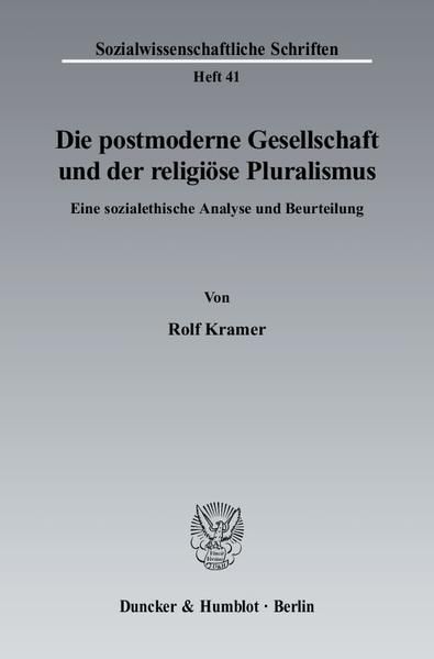 Produktbild: Die postmoderne Gesellschaft und der religi&ouml;se Pluralismus.