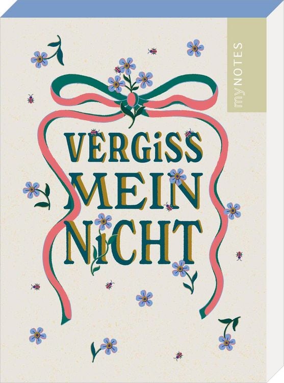 Produktbild: myNOTES Papeterie: Notizblock Cottage Style: Vergissmeinnicht