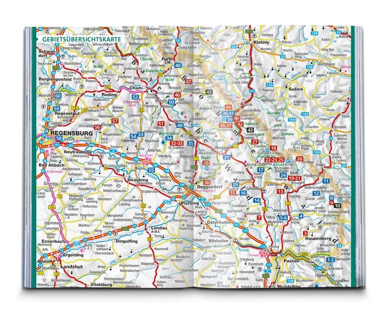 Produktbild: KOMPASS Wanderf&uuml;hrer Bayerischer Wald, Cham, Bodenmais, Zwiesel, Freyung, Passau, 60 Touren