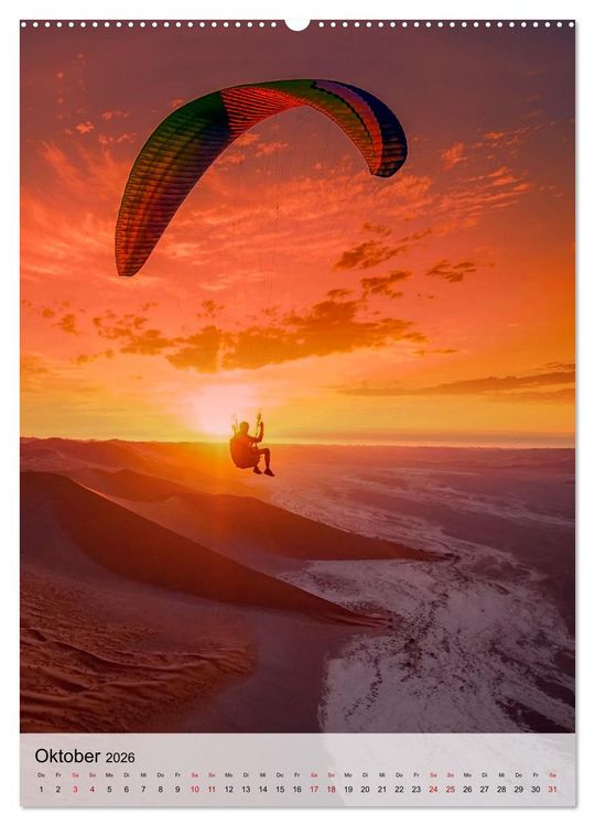 Produktbild: Paragliding - einfach Spa&szlig; (hochwertiger Premium Wandkalender 2026 DIN A2 hoch), Kunstdruck in Hochglanz