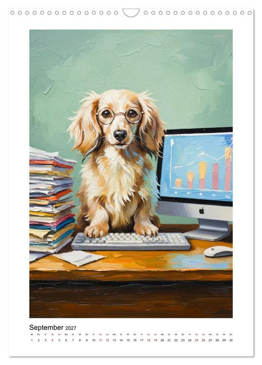 Produktbild: Dackel-Gl&uuml;ck (Wandkalender 2027 DIN A3 hoch), CALVENDO Monatskalender