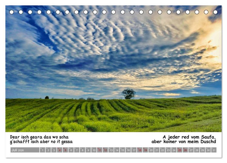 Produktbild: 03 Schw&auml;bische Sprichw&ouml;rter - D&ouml;s au no! (Tischkalender 2026 DIN A5 quer), CALVENDO Monatskalender
