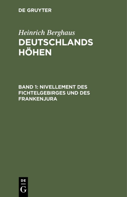 Produktbild: Nivellement des Fichtelgebirges und des Frankenjura