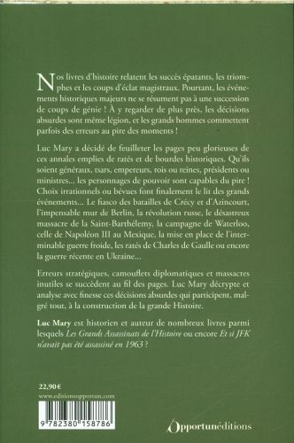 Produktbild: Les d&eacute;cisions les plus absurdes de l'histoire