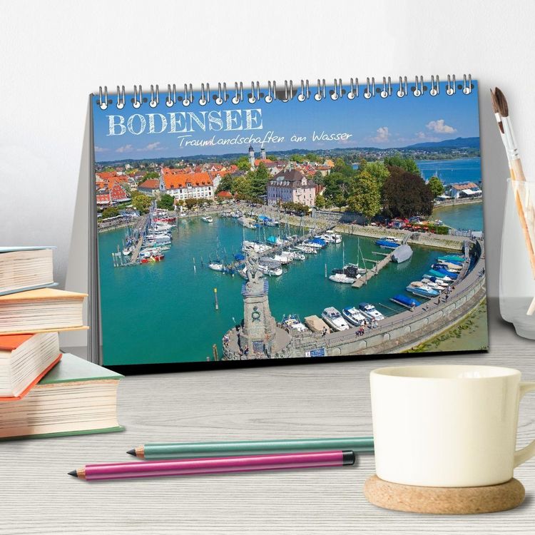 Produktbild: Bodensee - Traumlandschaften am Wasser (Tischkalender 2027 DIN A5 quer), CALVENDO Monatskalender