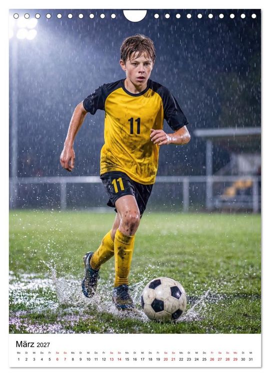 Produktbild: Am Ball Junior - Junge Kicker - Gro&szlig;e Momente (Wandkalender 2027 DIN A4 hoch), CALVENDO Monatskalender