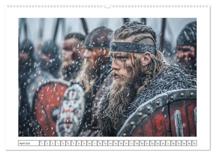 Produktbild: Die Abenteuer der Wikinger (hochwertiger Premium Wandkalender 2026 DIN A2 quer), Kunstdruck in Hochglanz