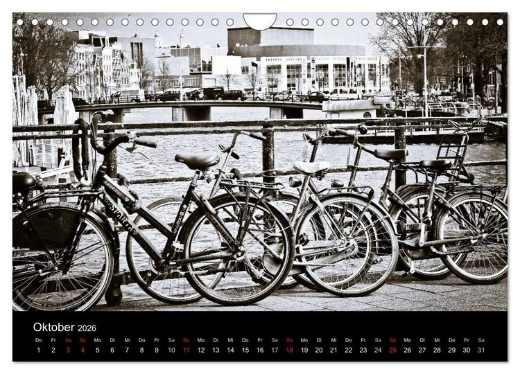 Produktbild: Amsterdam 2026 (Wandkalender 2026 DIN A4 quer), CALVENDO Monatskalender