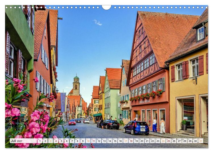 Produktbild: Dinkelsb&uuml;hl - Zw&ouml;lf Momente in der Altstadt (Wandkalender 2027 DIN A3 quer), CALVENDO Monatskalender