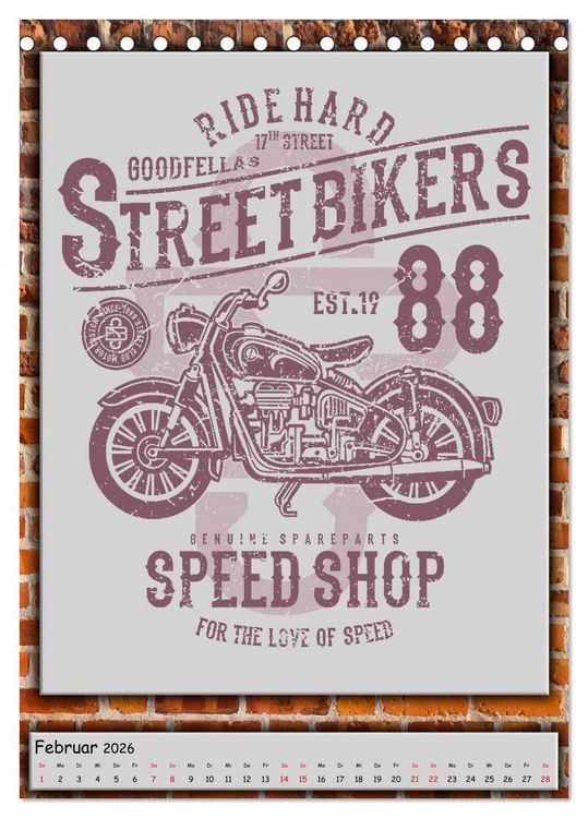 Produktbild: Motorrad - nostalgische Momente (Tischkalender 2026 DIN A5 hoch), CALVENDO Monatskalender