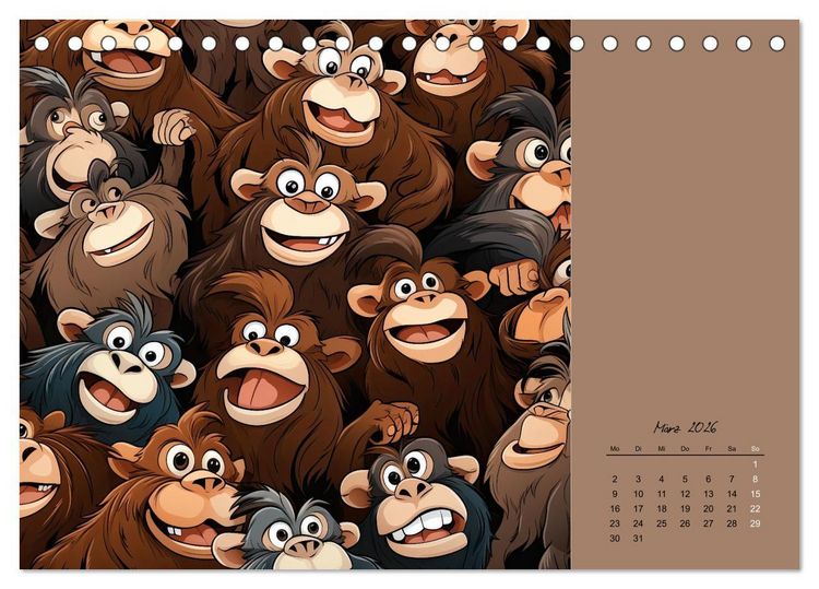 Produktbild: Tierisches Gewimmel (Tischkalender 2026 DIN A5 quer), CALVENDO Monatskalender
