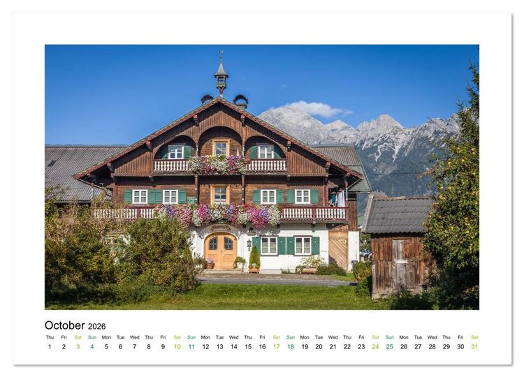 Produktbild: Charming Country Houses (High Quality Premium Wall Calendar 2026 DIN A2 landscape),CALVENDO 12 Month Wall Calendar