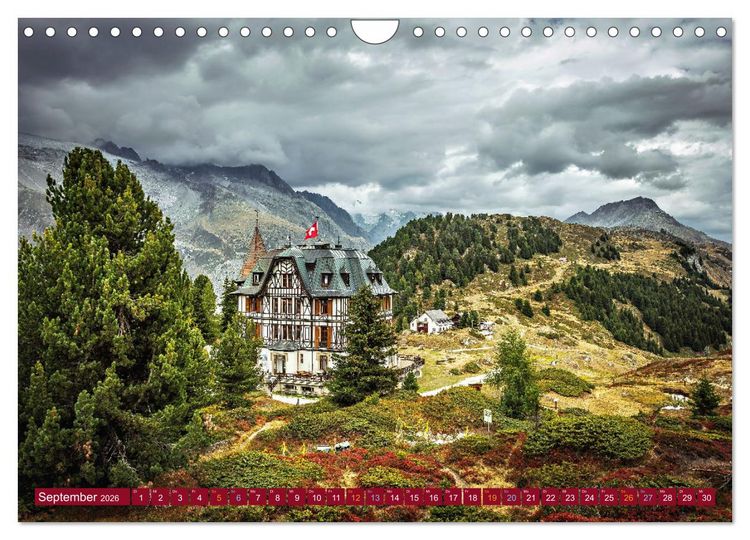 Produktbild: Hotspots im Wallis - Schweiz (Wandkalender 2026 DIN A4 quer), CALVENDO Monatskalender