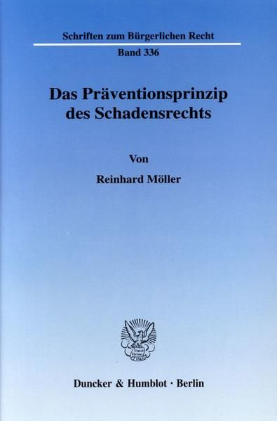 Produktbild: Das Pr&auml;ventionsprinzip des Schadensrechts.