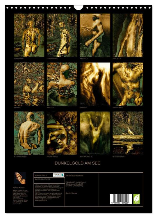 Produktbild: DUNKELGOLD AM SEE (Wandkalender 2026 DIN A3 hoch), CALVENDO Monatskalender