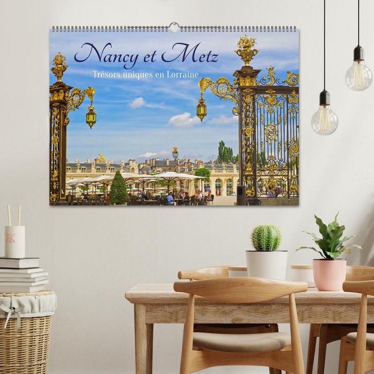 Produktbild: Nancy et Metz &ndash; Tr&eacute;sors uniques en Lorraine (Calendrier mural 2027 DIN A2 vertical), CALVENDO calendrier mensuel