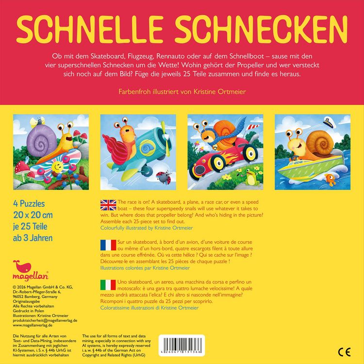 Produktbild: Schnelle Schnecken - 4 Puzzles