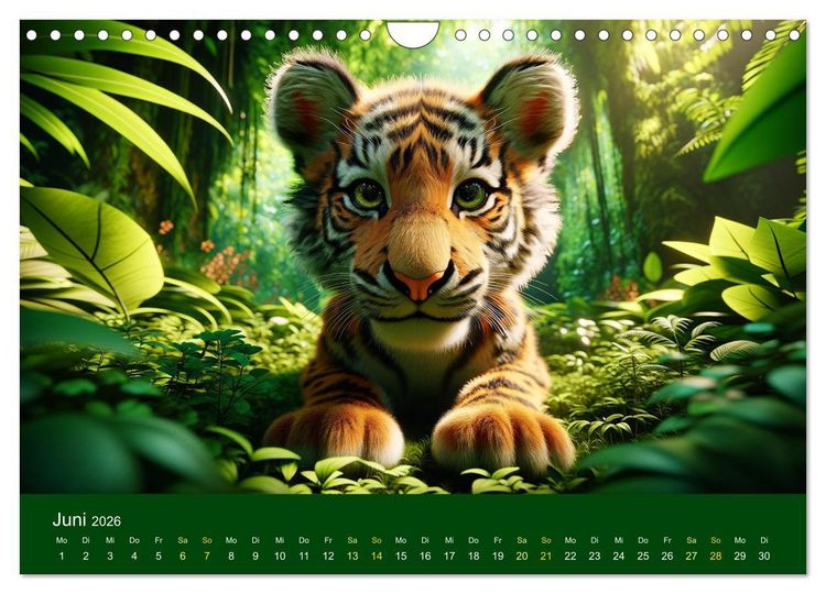 Produktbild: Majest&auml;tische Tiger (Wandkalender 2026 DIN A4 quer), CALVENDO Monatskalender