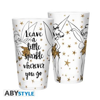 Produktbild: DISNEY - Large Glass - - Tinkerbell Gold - Glitter