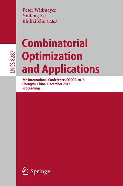 Produktbild: Combinatorial Optimization and Applications