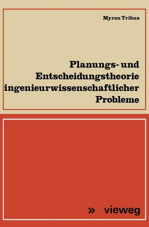 Produktbild: Planungs- und Entscheidungstheorie ingenieurwissenschaftlicher Probleme