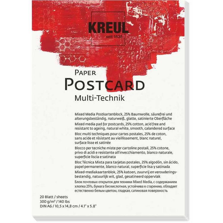 Produktbild: KREUL Paper Postcard 20 Blatt DIN A6