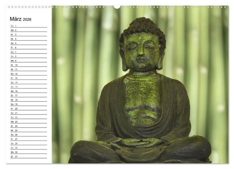 Produktbild: Buddha (Wandkalender 2026 DIN A2 quer), CALVENDO Monatskalender