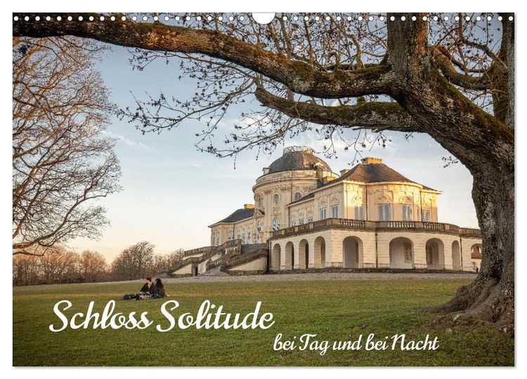 Produktbild: Schloss Solitude bei Tag und bei Nacht (Wandkalender 2026 DIN A3 quer), CALVENDO Monatskalender