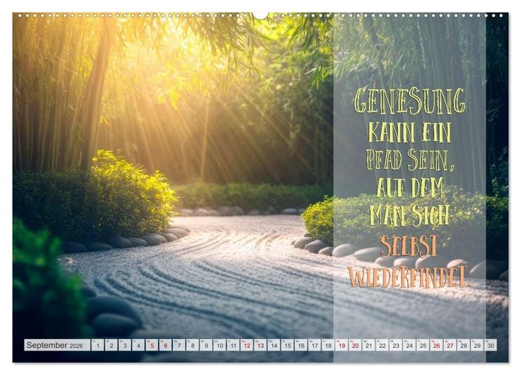 Produktbild: Herzliche W&uuml;nsche zur Genesung (Wandkalender 2026 DIN A2 quer), CALVENDO Monatskalender