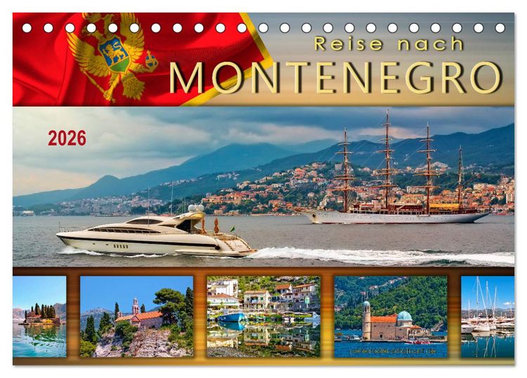 Produktbild: Reise nach Montenegro (Tischkalender 2026 DIN A5 quer), CALVENDO Monatskalender