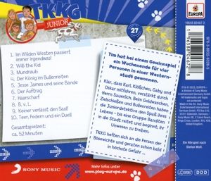 Produktbild: TKKG Junior - Abrechnung in der Westernstadt. Tl.27, 1 Audio-CD