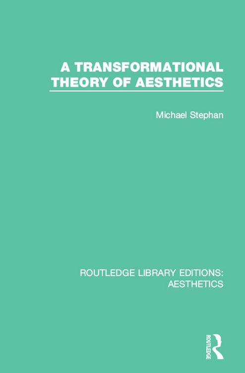 Produktbild: A Transformation Theory of Aesthetics