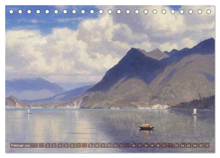 Produktbild: Gemalte Landschaften (Tischkalender 2026 DIN A5 quer), CALVENDO Monatskalender