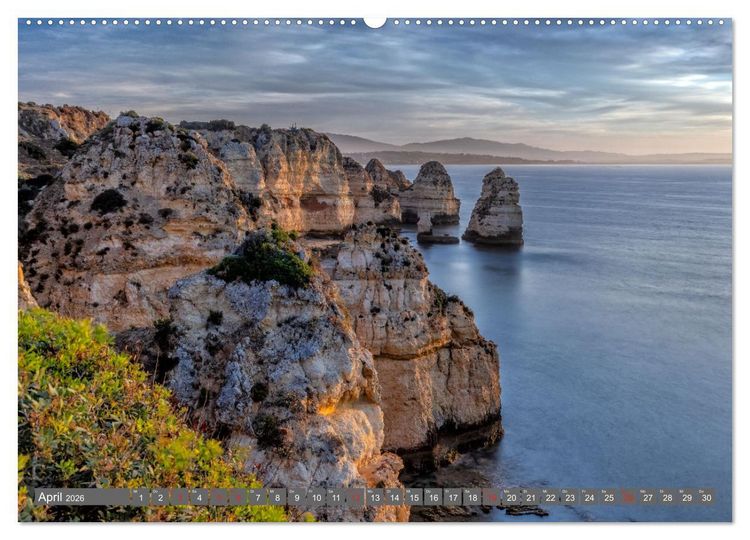 Produktbild: Die Algarve - Portugals m&auml;rchenhafte Felsenk&uuml;ste (hochwertiger Premium Wandkalender 2026 DIN A2 quer), Kunstdruck in Hochglanz