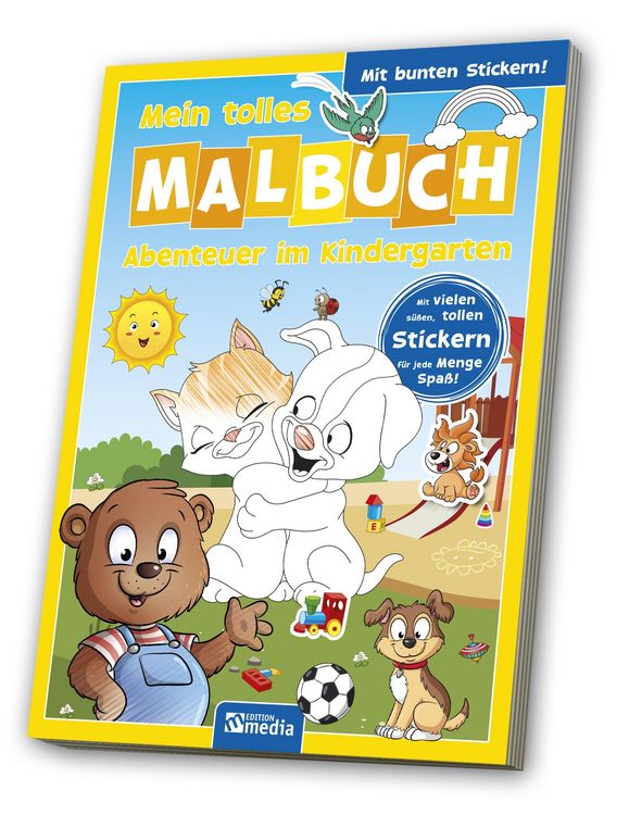 Produktbild: Malbuch mit Stickern: Kindergarten