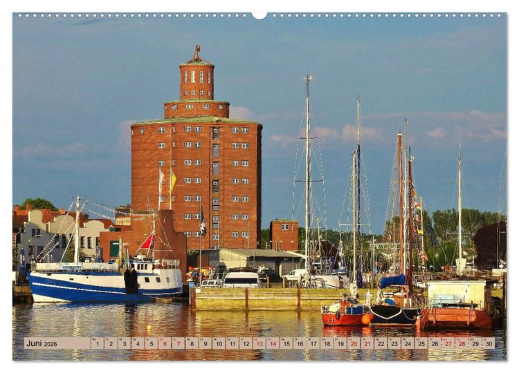 Produktbild: Eckernf&ouml;rde. Eichh&ouml;rnchen im Wappen - das Meer vor der T&uuml;r (Wandkalender 2026 DIN A2 quer), CALVENDO Monatskalender