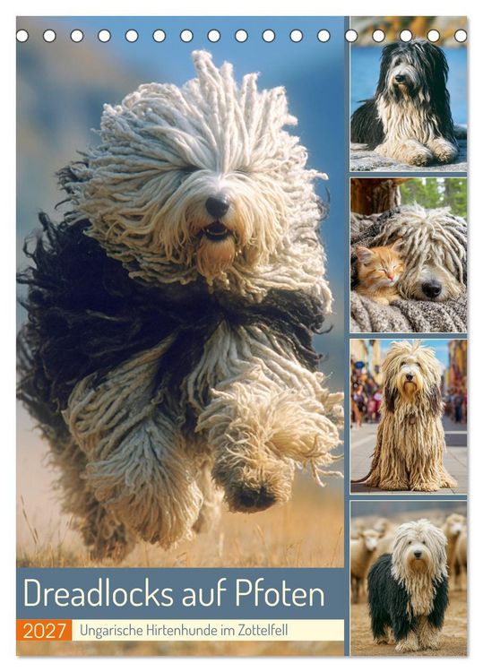 Produktbild: Dreadlocks auf Pfoten. Ungarische Hirtenhunde im Zottelfell (Tischkalender 2027 DIN A5 hoch), CALVENDO Monatskalender