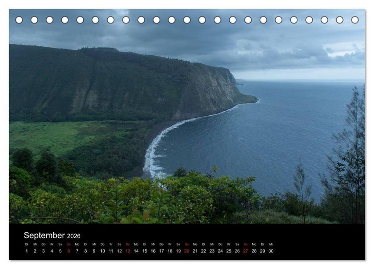 Produktbild: Hawaiianische Tr&auml;ume Big Island (Tischkalender 2026 DIN A5 quer), CALVENDO Monatskalender