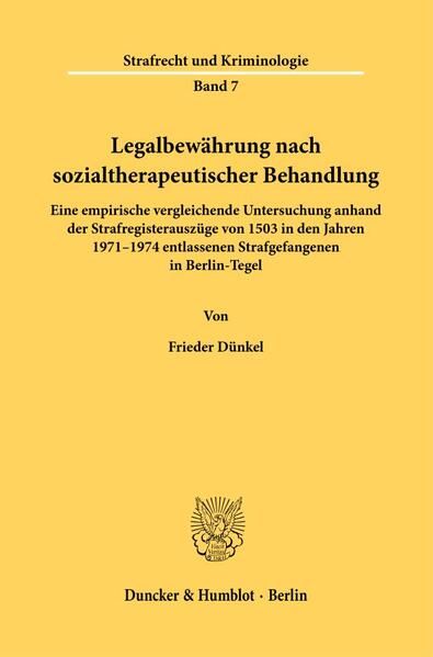 Produktbild: Legalbew&auml;hrung nach sozialtherapeutischer Behandlung.